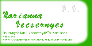 marianna vecsernyes business card